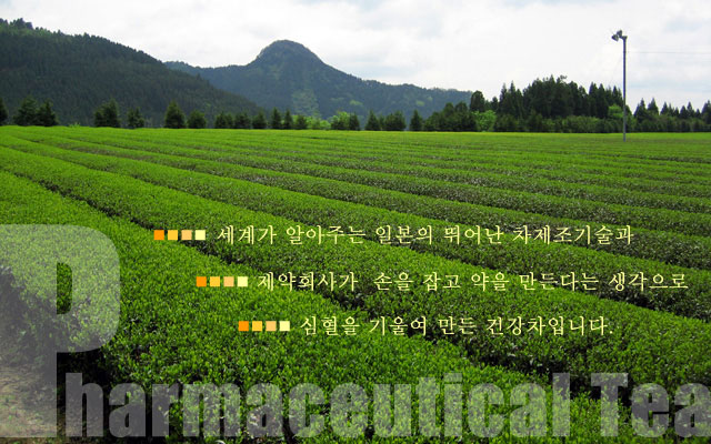 세계가 알아주는 일본의 뛰어난 차제조기술과  제약회사가  손을 잡고 약을 만든다는 생각으로 심혈을 기울여 만든 건강차입니다.