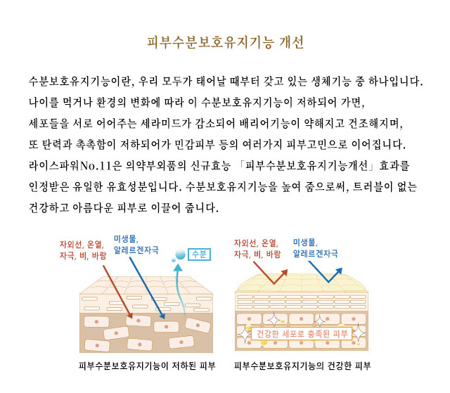 피부수분보호유지기능 개선