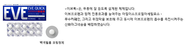해열진통제 이브쿠이크(이브퀵)두통약