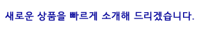 새로운 상품을 빠르게 소개해 드리겠습니다. 